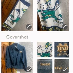 Unisex Irish ND fleece M & Flag fighting Irish 42x30”
